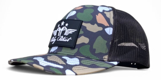 Pesky Black PVC Patch Bayou Duck Trucker Hat