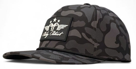 Blackout Camo Pesky Patriot PVC Patch Hat